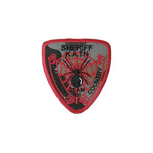 Patch Bordado Sheriff K.A.T.N com Fecho de Contato