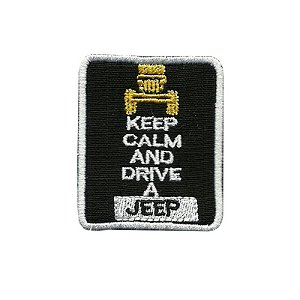 Patch Bordado Drive Jeep com Fecho de Contato