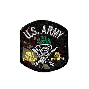 Patch Bordado com Fecho de Contato U.S. Army