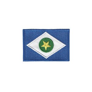 Patch Bordado com Fecho de Contato Bandeira Mato Grosso