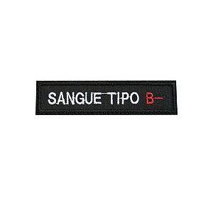 Bordado Termocolante Tipo Sanguíneo B-