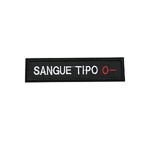Bordado Termocolante Tipo Sanguíneo O-