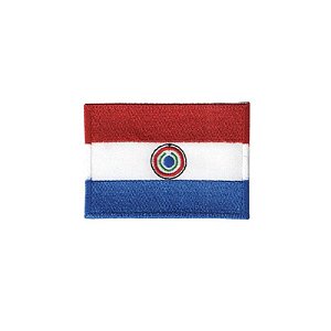 Bordado Termocolante Bandeira Paraguai