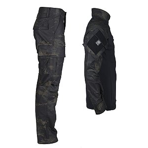 Conjunto Calça e Combat Shirt - Multicam Black | Bélica