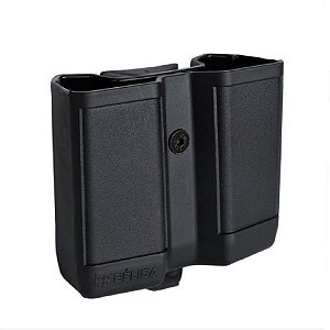 Porta Carregador Duplo Cinto Clip Bélica - Preto