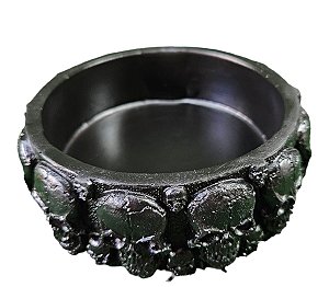 Comedouro Bebedouro Caveira Redondo Cm 017 Artexotics