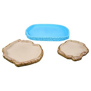 Kit 034 Bebedor Comedor Piscina Jabuti Adulto Artexotics