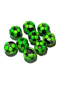 Miçanga Jabulani Fluorescente Verde - 10 Unidades