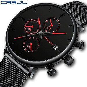Relógio Masculino Casual Ultra Fino A Prova D'água Todo Funcional