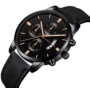 Relógio Masculino Preto Black Motion Design Quartz