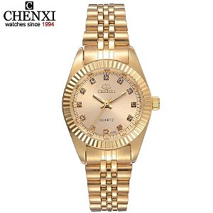 Relógio Feminino Pulseira em Aço Inox Chenxi Quartzo