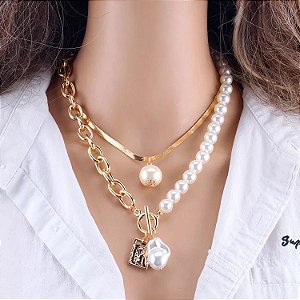 Colar Feminino Pingente - Conjunto