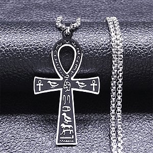 Pingente ANKH Egípcio Aço Inox