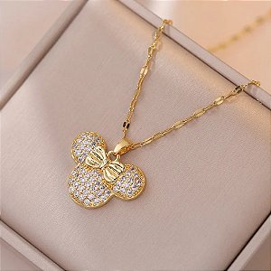 Colar Feminino Dourado Alma Viajante Personagens Terra da Magia
