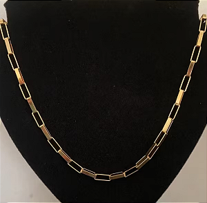 Corrente Masculina Cartier 3 MM Banhada a Ouro + Pingente Cruz