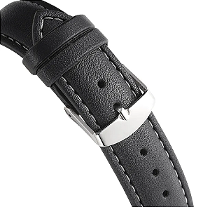 Pulseira de Relógio Yazole Couro Ecológico 22 mm Preto