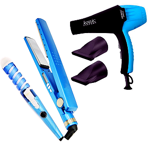 Kit Prancha Chapinha Titanium+ Secador + Modelador De Cachos