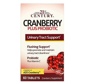 Probiótico 21st Century Cranberry Plus 60 Tablets