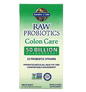 Probiótico Garden of Life RAW Probiotics Colon Care 30 Caps