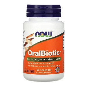 Probiótico Now Foods Oralbiotic 60 Pastilhas