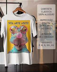 01 UNIDADE CAMISETA 100% ALGODÃO CLÁSSICA
