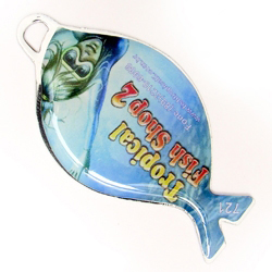 Chaveiro Chapinha Metálica Peixe Pequeno