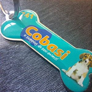 Chaveiro Chapinha Metálica Ossinho Grande Horizontal ou Vertical