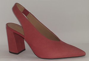 scarpin camurça vermelho