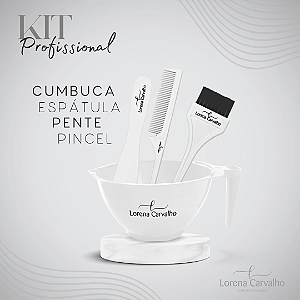 Kit Profissional Pincel + Espátula + Cumbuca + Pente