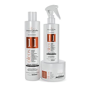 KIT 11 ÓLEOS - MÁSCARA 300G + SHAMPOO 300ML + SERUM TÉRMICO 300ML