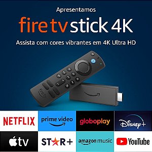 Fire TV Stick 4K com Controle Remoto por Voz com Alexa 3ª Geração