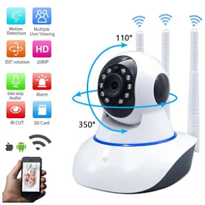 Câmera IP Wifi Wireless Sem Fio Hd 3 Antenas com Visão Noturna