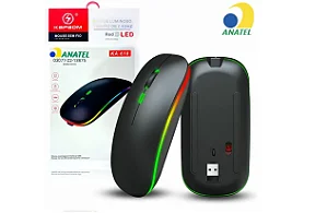 Mouse Sem Fio Recarregável (Wireless e Bluetooth) KA-618