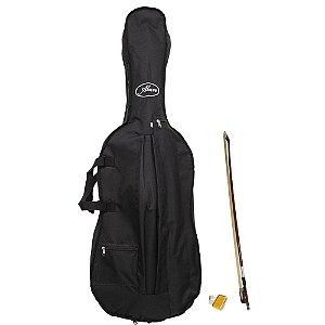 Kit Bag para Violoncelo 4/4 com Arco e Breu Alan