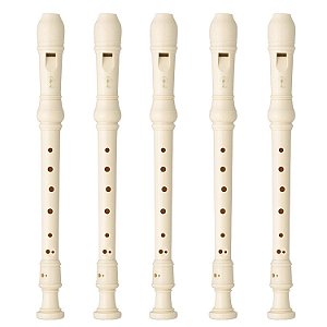 Kit 5 Flautas Doce Soprano Germânica Em C YRS-23 Yamaha