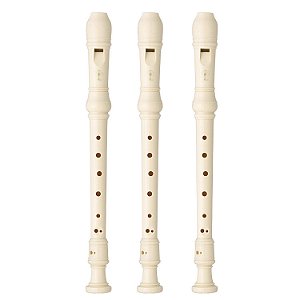 Kit 3 Flautas Doce Soprano Germânica Em C YRS-23 Yamaha