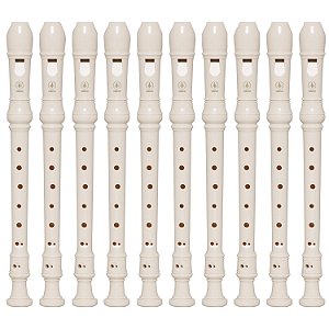 Kit 15 Flautas Doce Soprano Barroca Em C YRS-24B Yamaha