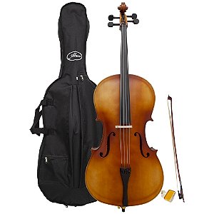 Violoncelo Envelhecido AL 1210 3/4 E Alan Com Capa Arco Breu
