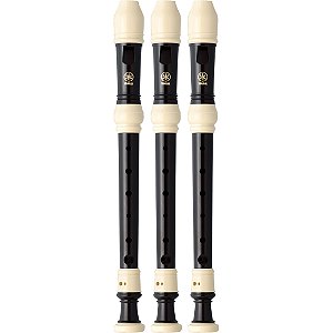 Kit 3 Flautas Doce Soprano Barroca Em C YRS-32B Yamaha