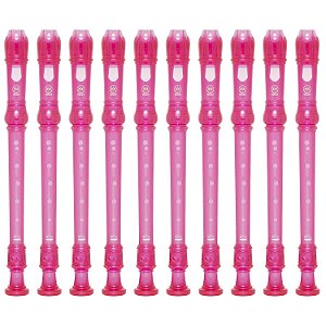 Kit 20 Flautas Doce Soprano Germânica YRS-20G Rosa Yamaha
