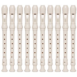 Kit 100 Flautas Doce Soprano Barroca Em C YRS-24B Yamaha