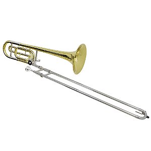 Trombone de Vara com Rotor TB 200VR Laqueado Dourado com Case New York