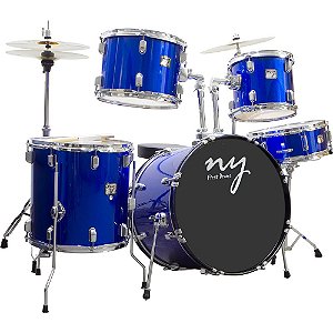 Bateria Acústica 2T Cromada com Banco NY-F1RST