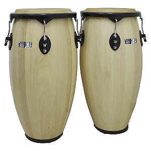 Par de Congas 11 e 12 Natural com Suporte New York