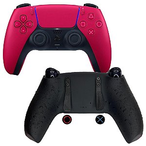 PS5 Controle Pro Vermelho com Click Mouse (Paddles PG)