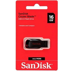 Flash Drive USB 2.0 Sandisk Cruzer Blade 16GB
