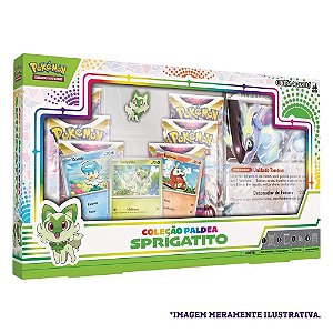 Card Pokémon Box Coleção Paldea Sprigatito