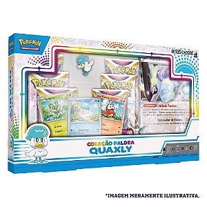 Card Pokémon Box Coleção Paldea Quaxly