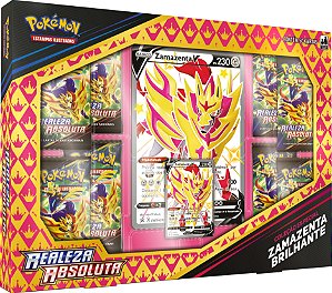 Card Pokémon Box Realeza Absoluta Zamazenta Brilhante