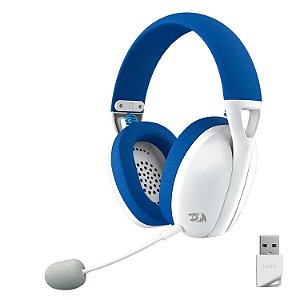 Headset Redragon Wireless Ire Pro 7.1 PC/PS4/Switch/Mobile Azul/Branco